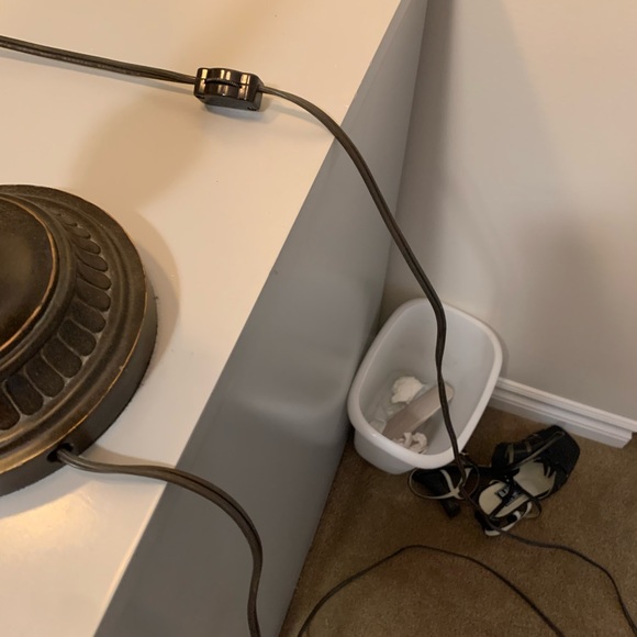 2  Murano Crystal table lamps with metal base .2 level lamp 27.5 inch length, - Picture 12 of 16